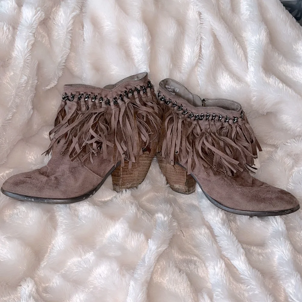 Not Rated Fringe Booties